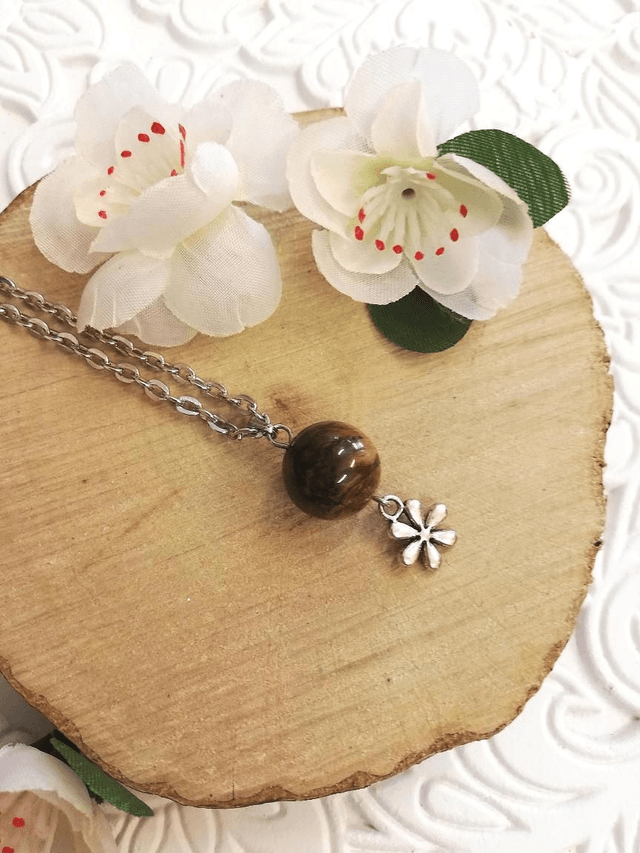 Parure Œil de tigre florale