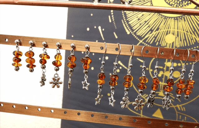 Boucles d'oreilles ambre 