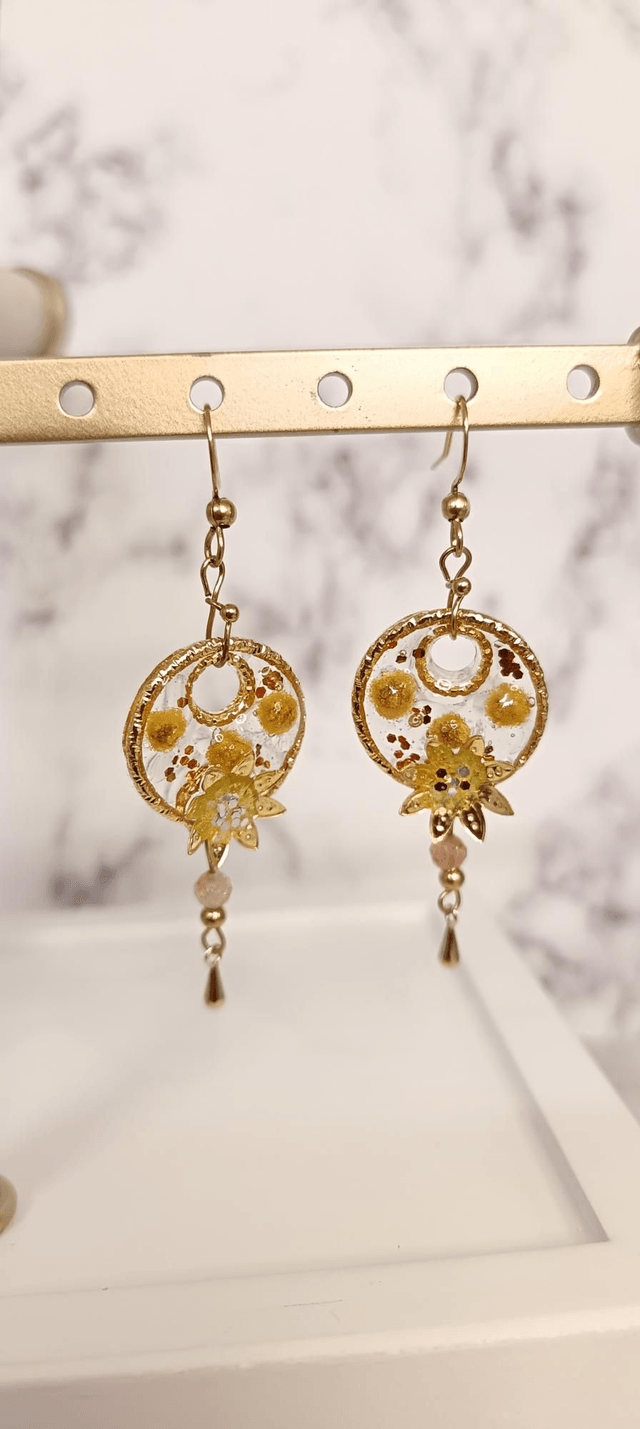 Boucle d'oreille mimosa sun