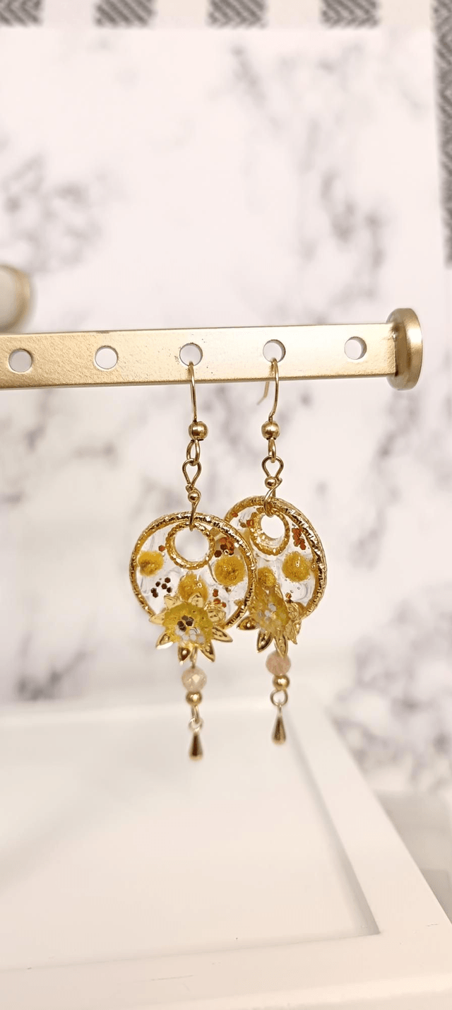 Boucle d'oreille mimosa sun
